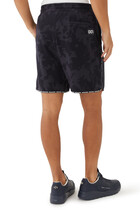 Aqua Logo Cotton-Blend Shorts